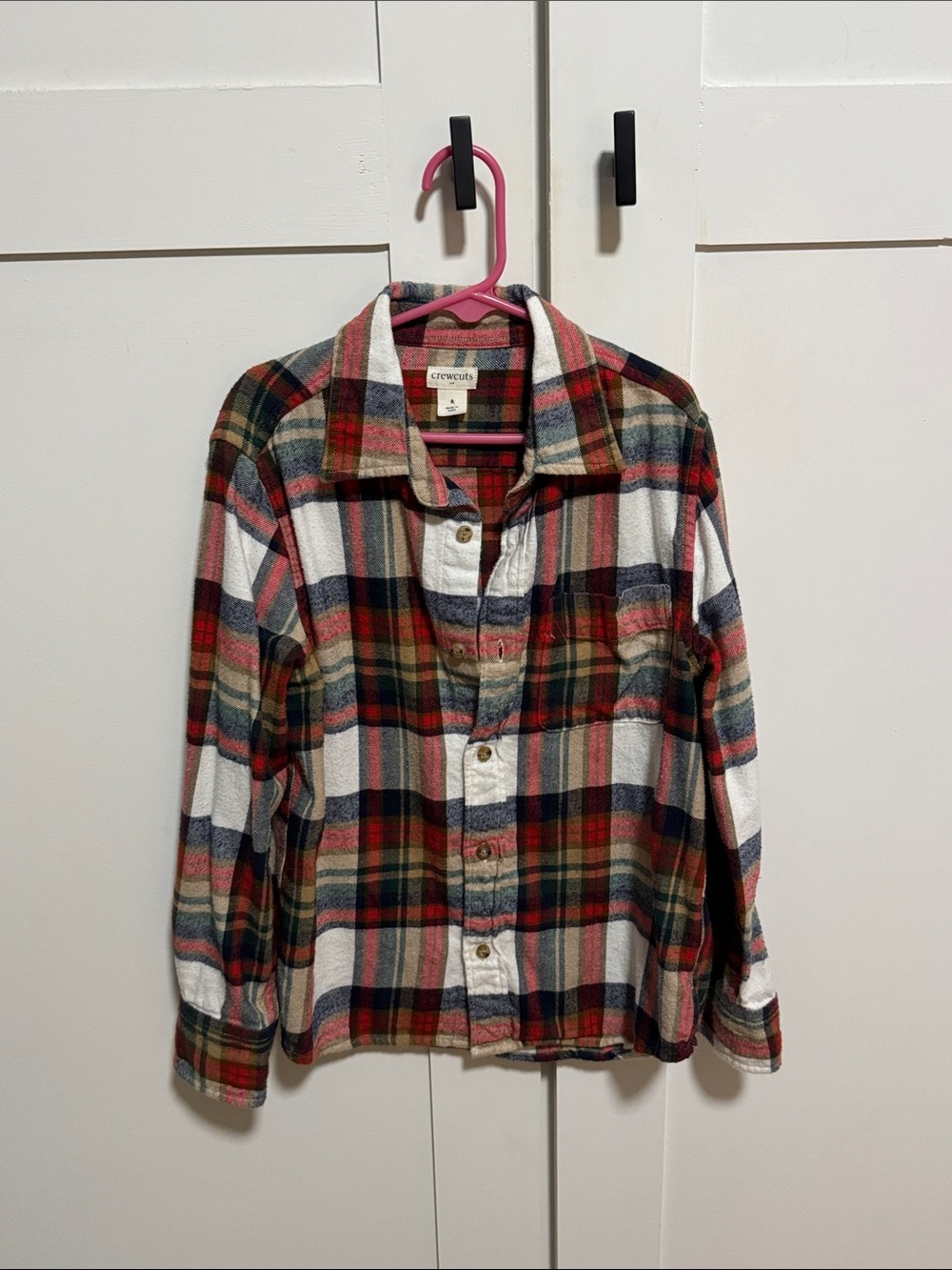 Crewcuts Plaid Button-Down Shirt - Red, Green, Blue